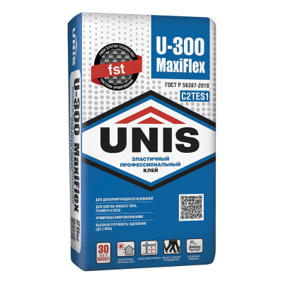 Плиточный клей Unis (Юнис) Максифлекс U-300 Эластичный 25 кг