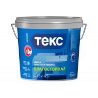 Краска влагостойкая Текс ПРОФИ, глубокоматовая, белая, База А , 4.5л