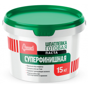 Шпатлевка Старатели Суперфинишная паста готовая полимерная 15 кг