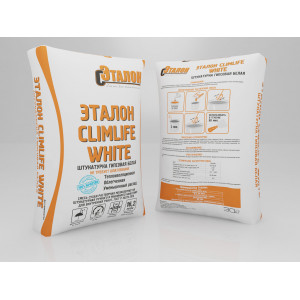 Эталон ClimLife White Штукатурка гипсовая Белая 30 кг