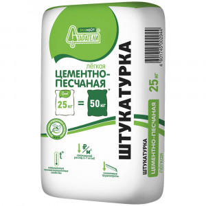 Штукатурка цементно-песчаная легкая Эколайт 25кг, Старатели