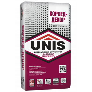 Штукатурка Декоративная Юнис КОРОЕД-ДЕКОР 25 кг UNIS